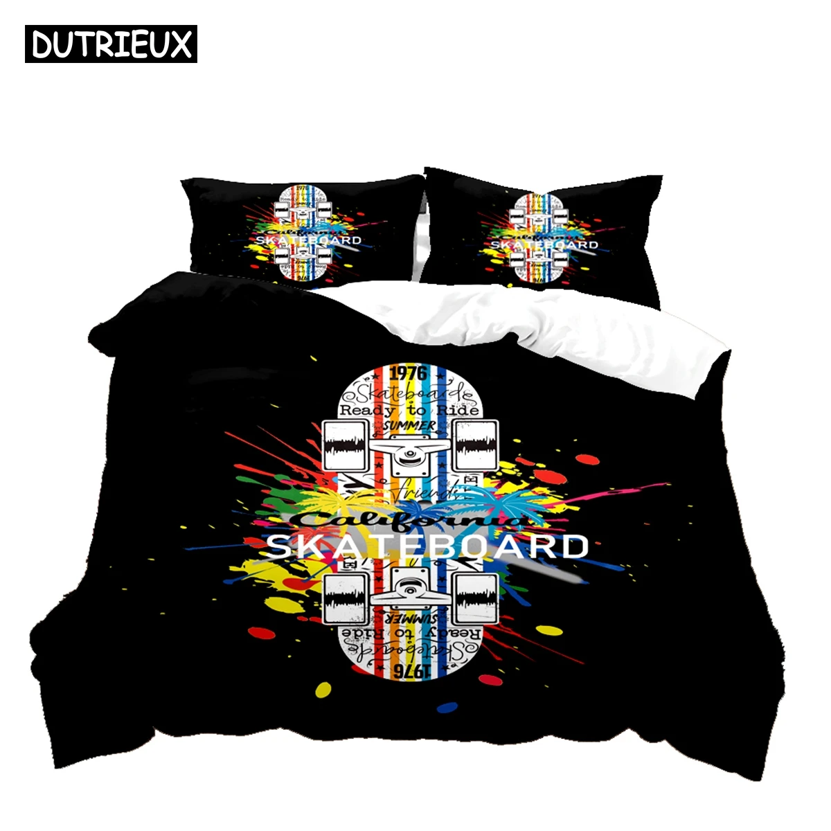 

3D The Skateboard Bedding Sets Duvet Cover Set With Pillowcase Twin Full Queen King Bedclothes Bed Linen