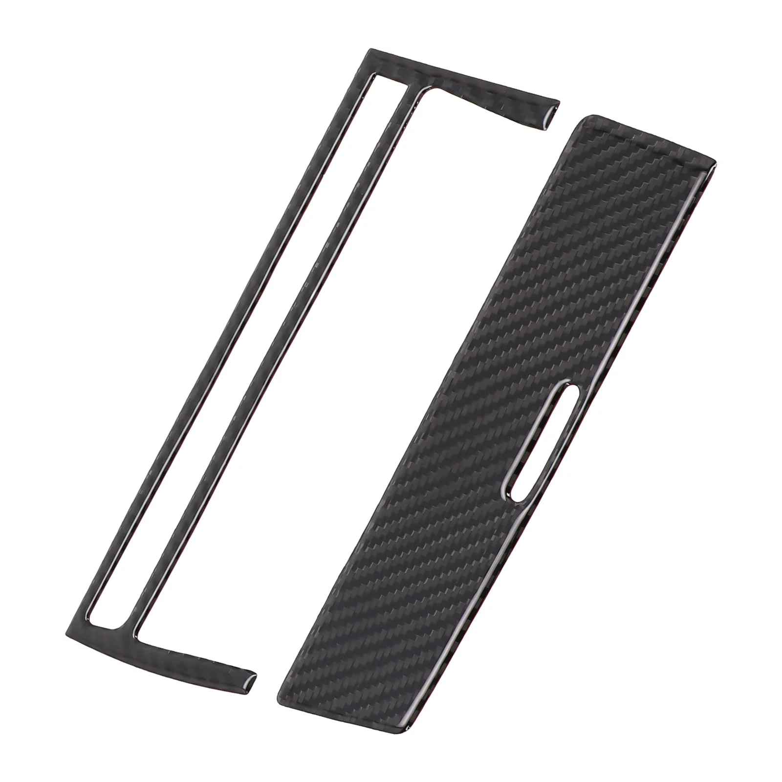 Car Central Strip Car Central Cover Per Bmw Old 3 Series E46 1998-2005 243*68 Mm 2Pcs Black Easy Installation Lighter Texture