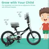 Children's 12-18 Inch Bike with Training Wheels, Pneumatic Tires, Adjustable Seat & Handlebar, Dual Brake System for Ages 3-8