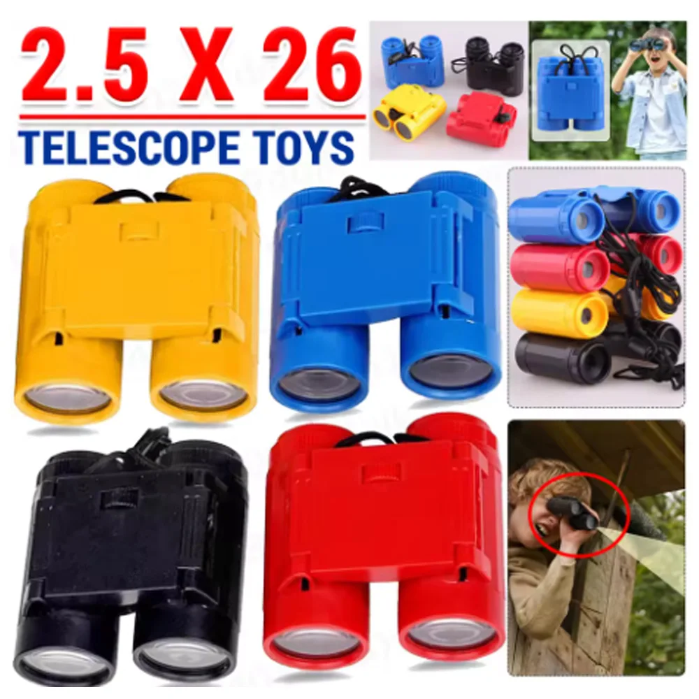 Telescope Kid Strap Children Binocular Binoculars Toy Concert Game Travel Kindergarten Education Teaching Aids 2.5 X 26 Magnific