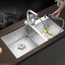 

Undermount Kitchen Sink Stainless Steel Pipe Big Soap Dispensor Bathroom Sinks Organizer Cocina Accesorio Kitchen Accessories YQ