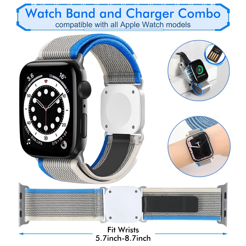 

Trail loop strap For Apple watch band 44mm 49mm 45mm 42mm 41mm 40mm Can be Charged Bracelet iWatch Series 3 4 5 6 7 SE 8 Ultra