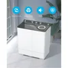Portable Washing Machine Twin Tub with Built-in Drain Pump 26Lbs Semi-automatic Washer 5