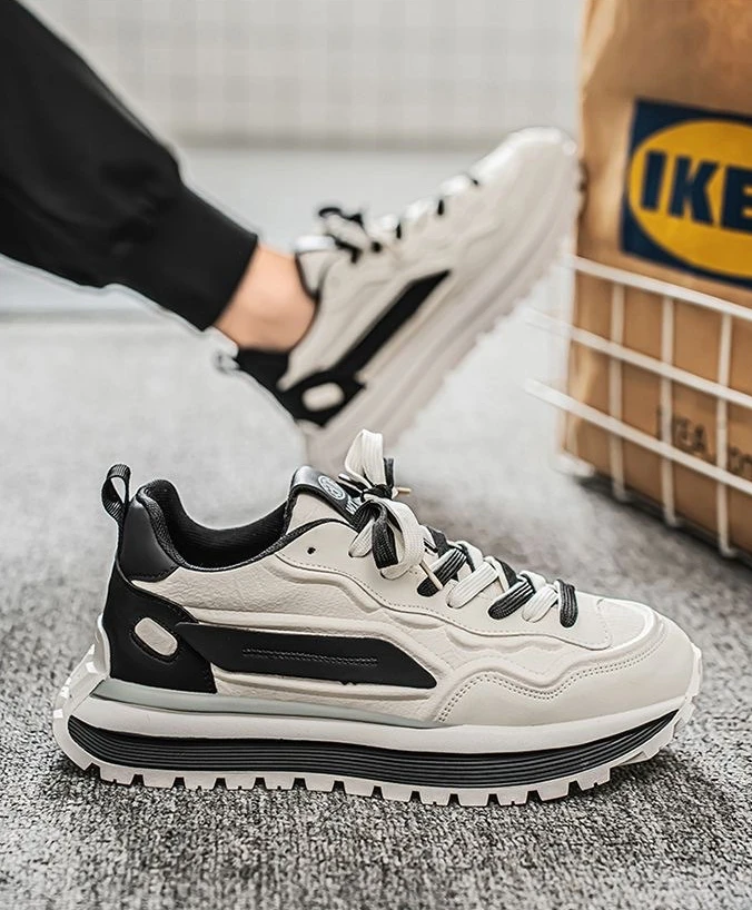 ⁂Stylishデザイナーズ⁂ Stylish Lace-Up Sneakers with Round Toe