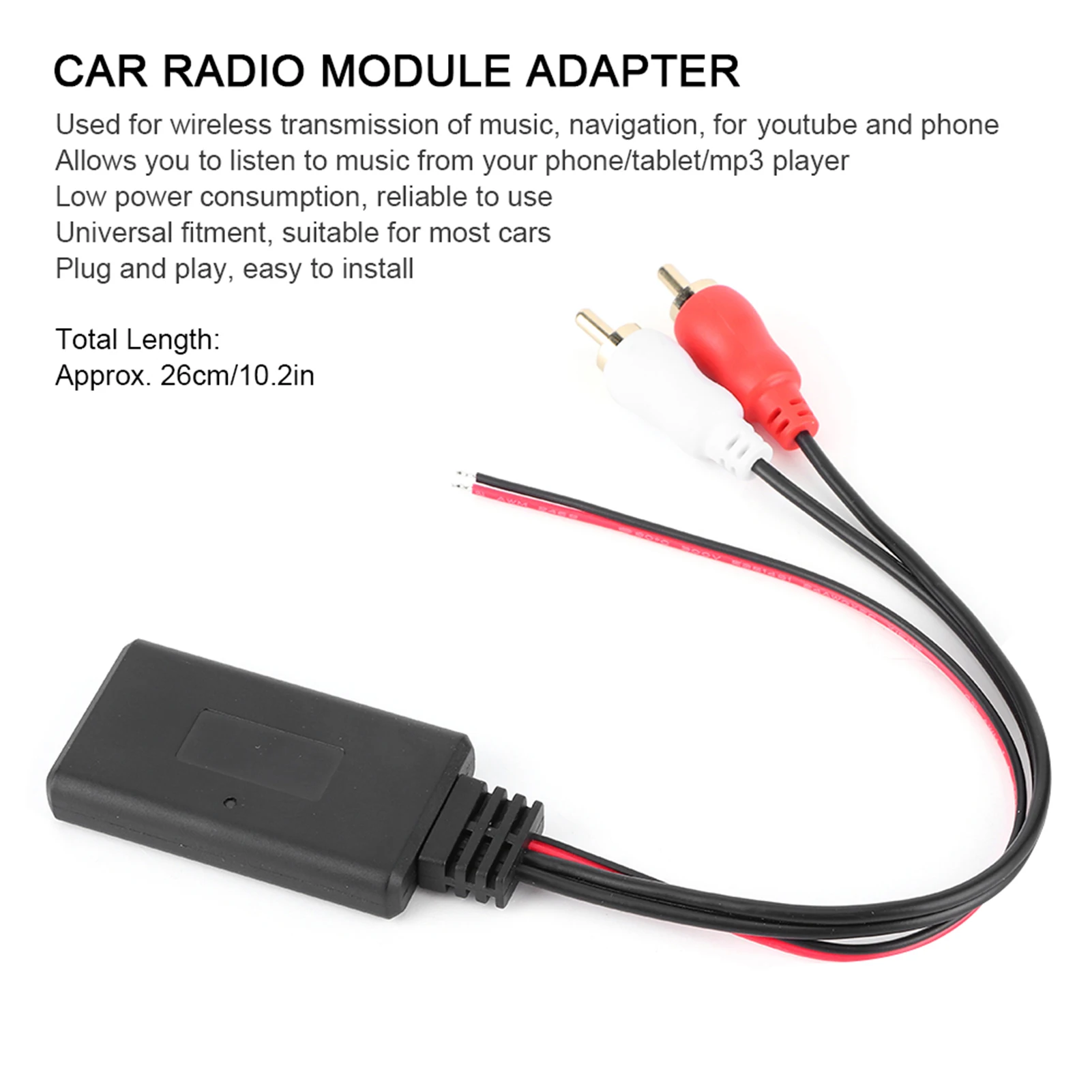 

Универсальный беспроводной Bluetooth-адаптер для модуля AUX Audio 2 RCA, вспомогательный кабель, разъем для автомобильного радио