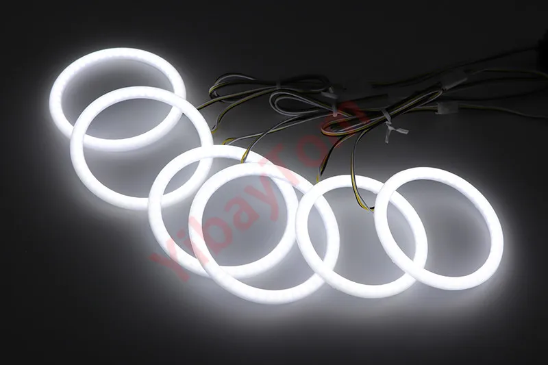 6ks super nepopsaný odolný záruka SMD bavlna lehký switchback LED anděl oko halové jevy prsten DRL stříhat souprava pro alfa romeo 159 2005-2011