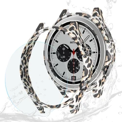 All-Around Protective Glass+Case with Matte Finish for Samsung Galaxy Watch 4 Classic (Leopard 2 One Glass)