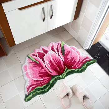 Soft Tufted Tulip Flower Plush Rug 3