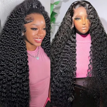 13x4 13x6 HD Lace Deep Curly Wave Frontal Wig Brazilian Jerrly Curly Lace Front Human Hair Wigs For Women 250% Density Hair Wigs 1