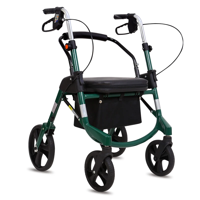 Handcart for the elderly can sit Walking Stick shopping cart  Portable folding scooter, crutch and walker can help driving. 2