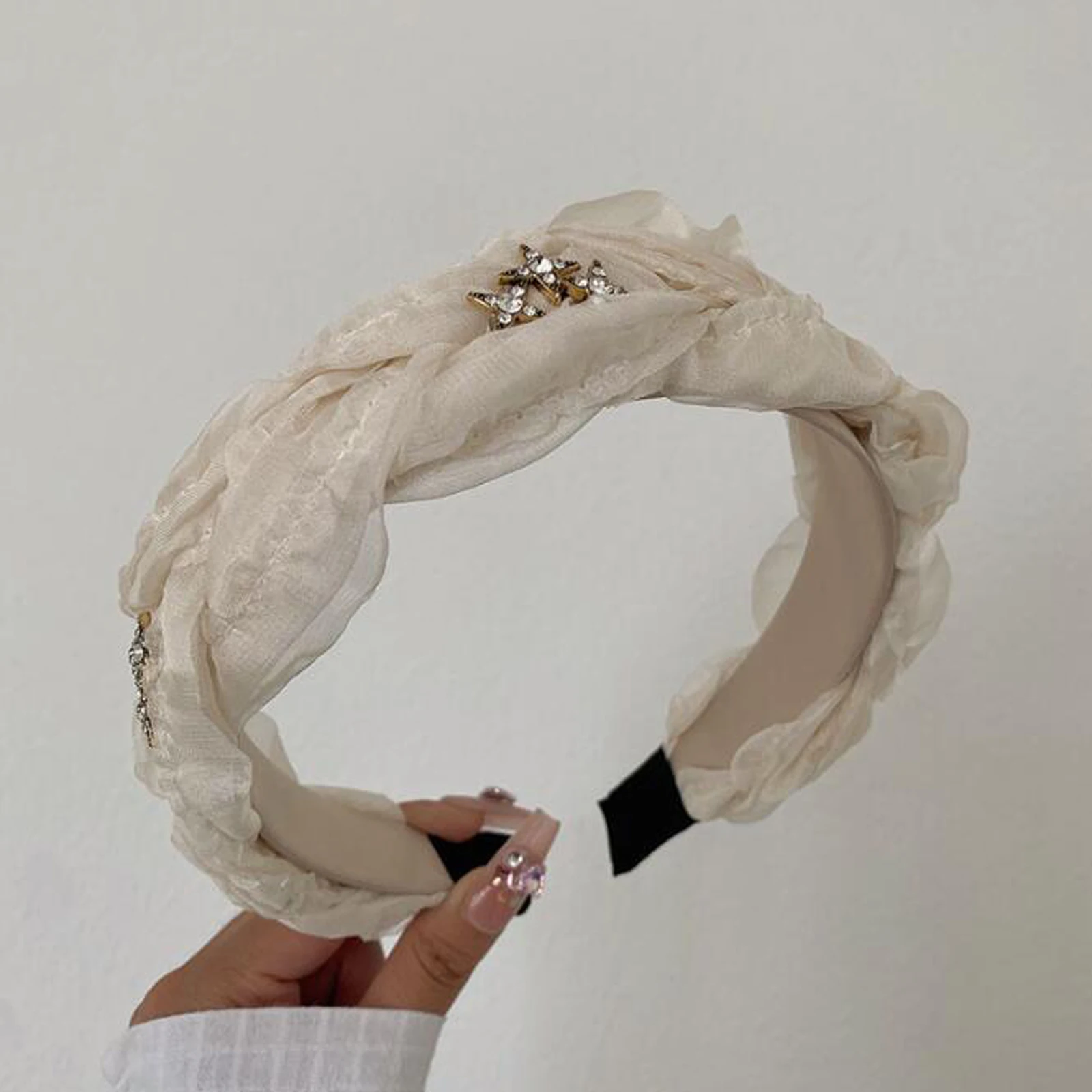 beige hairband