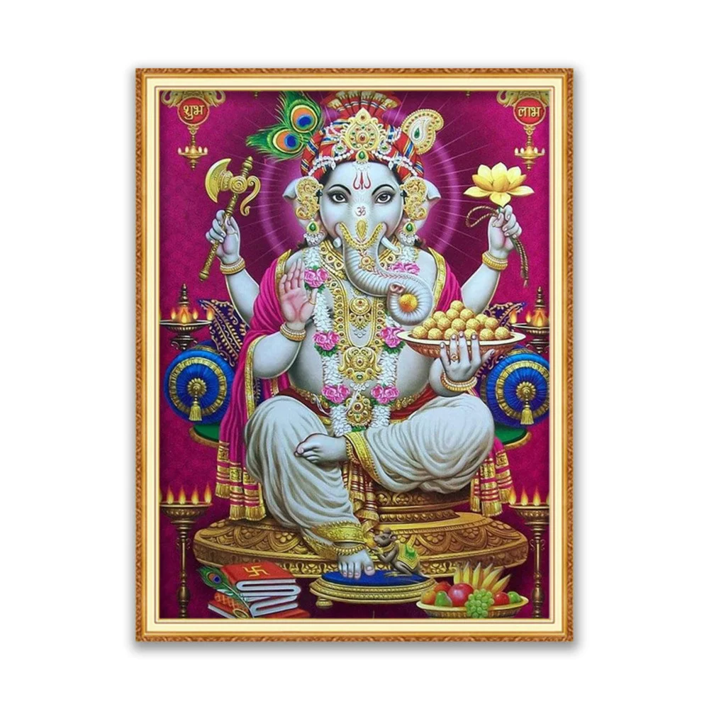 Region Ganesha DIY Stickerei 11CT Kreuzstich Kits Handarbeiten Handwerk Set Baumwollfaden Gedruckt Leinwand Home Dekoration Im Angebot – Detail 16