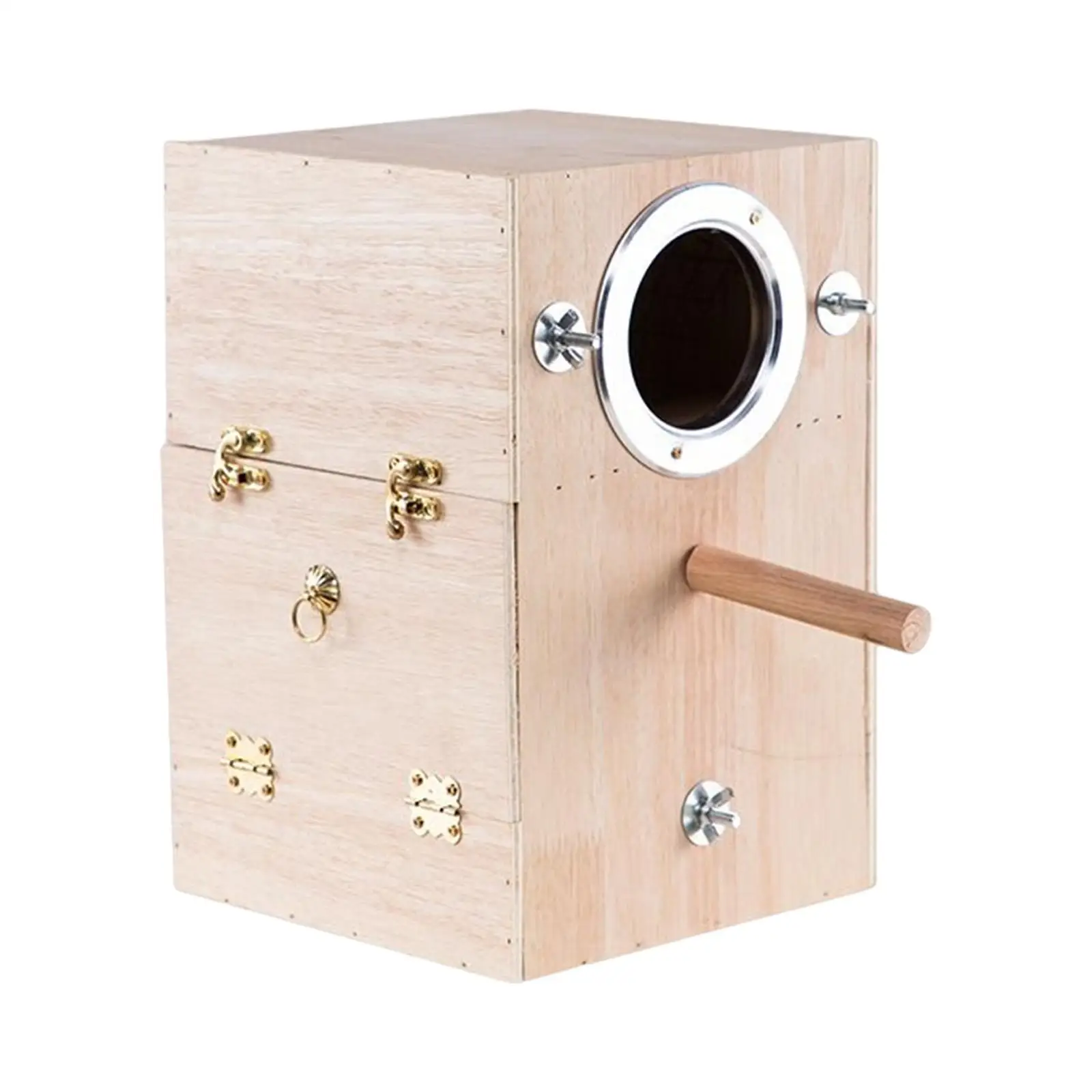 Parrot Breeding Box Bird House Parakeet Nesting Box Wooden Cage Accessories for Small Medium Birds Budgie Conures Garden Outdoor