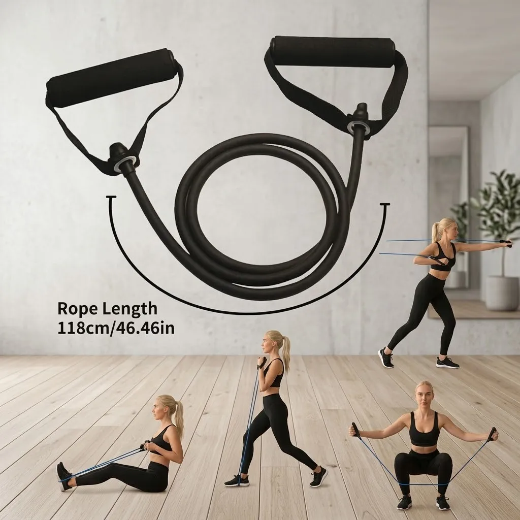 Enhanced Strength Training Resistance Bands with Handles – Home Gym Set