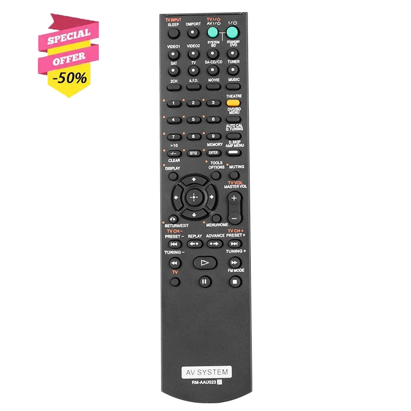 Rm-Aau023 Telecomando Per Sistema Home Theater Sony Ss-Ws23 Ss-Wp23 Ss-Cnp23 Ss-Wp7500 Ss-Srp23F Ss-Msp23F Ss-Msp23S Str-Dh700