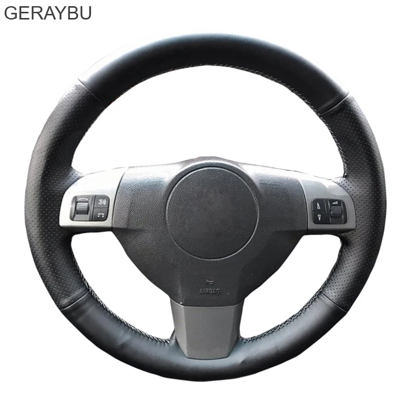 Steering Wheel Cover DIY Customized Car Steering Wheel Cover For Opel Astra (H) 2004-2009 Zaflra (B) Signum 2005 Vectra (C) Leather Steering Wrap