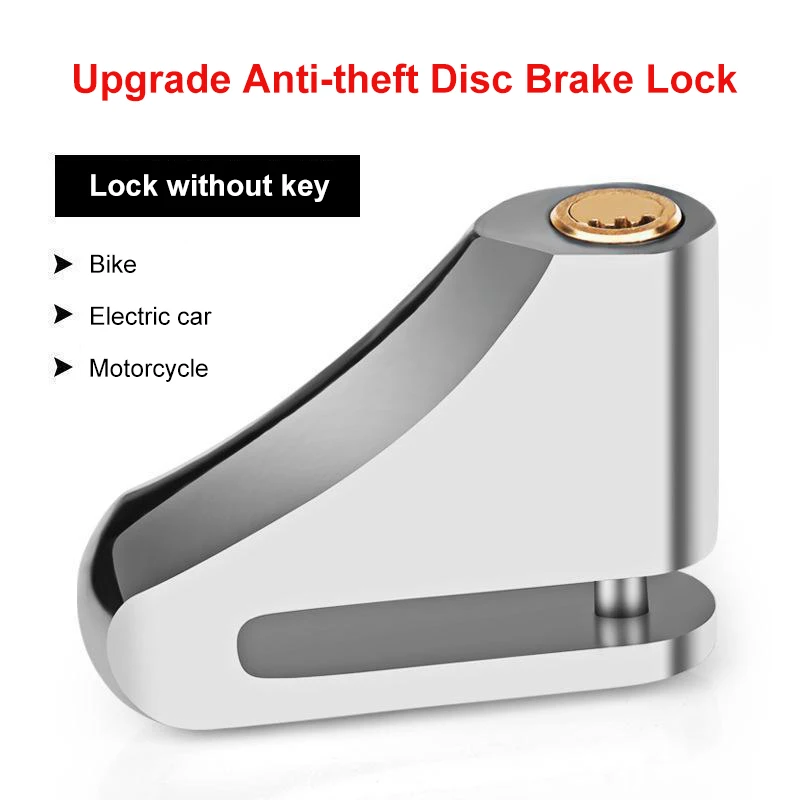 Motorcycle Disc Brake Lock Waterproof Anti-Theft Wheel Padlock With Keys For Motorcycles Scooter Moped Motorbike