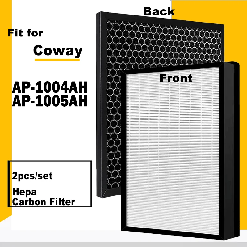 para Coway Ap1005ahap-1004ah Purificador de ar Compatível Substituição Hepa Conjunto Filtro Carvão Ativado