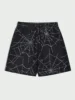 Goth Men Simple Spider Web Print Shorts Men's swim Trunks Elastic Waist 3D Print Gradient Breathable Short Streetwear Polyster 1