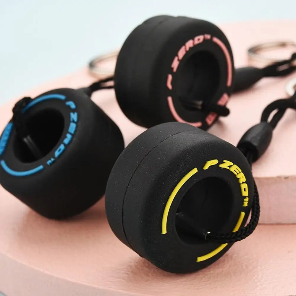 Key Chains car pendant key chain key chain accessories Mini F1 Racing Tire Keychain for Car Key PVC Tyre Pendant Bag Charm Men's Gadgets Gifts Friends Car Lovers