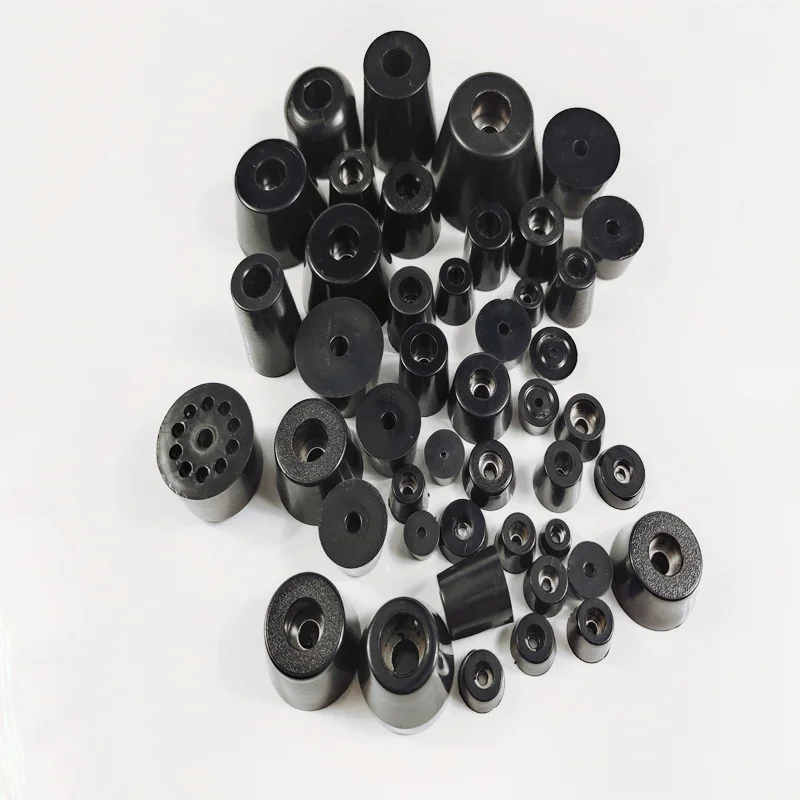 Diameter 28mm to 50mm Large Rubber Foot Pad Black Round Rubber Feet with Gasket Machine Instrument Non-slip Cabinet Feet