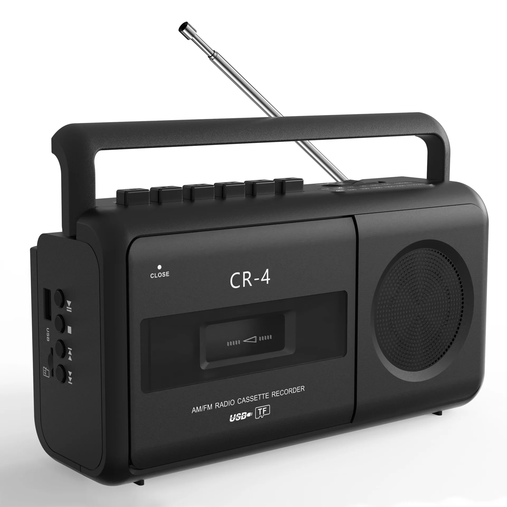 Portable Cassette Tape Player Recorder Boombox AM/FM Radio Stereo and MP3 Player Recorder for Voice Recording US Plug AC110V