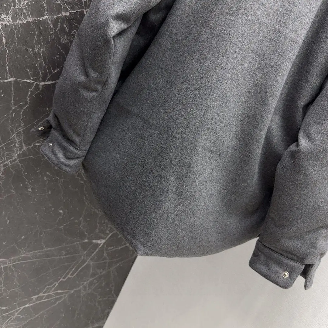 

2024 New Fluffy Warm Down Jacket - Retro Flip Collar Style