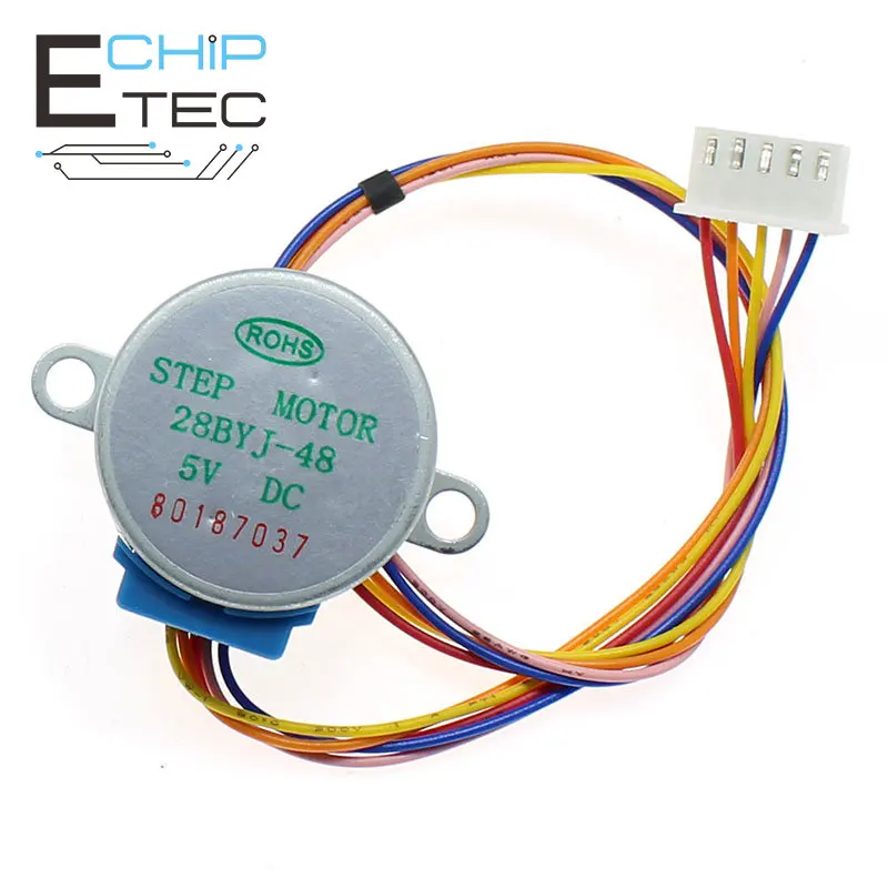 

Free shipping 1PCS/2PCS DC 5V 4-phase 5-wire Stepper Motor 28YBJ-48 28BYJ48 Deceleration Stepper Motor with 25CM Cable