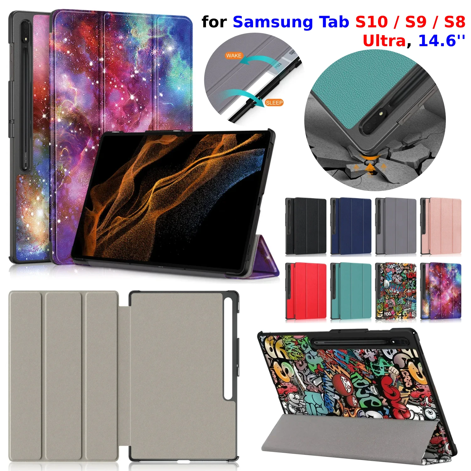 Elegant Magnetic Leather Flip Stand Case
