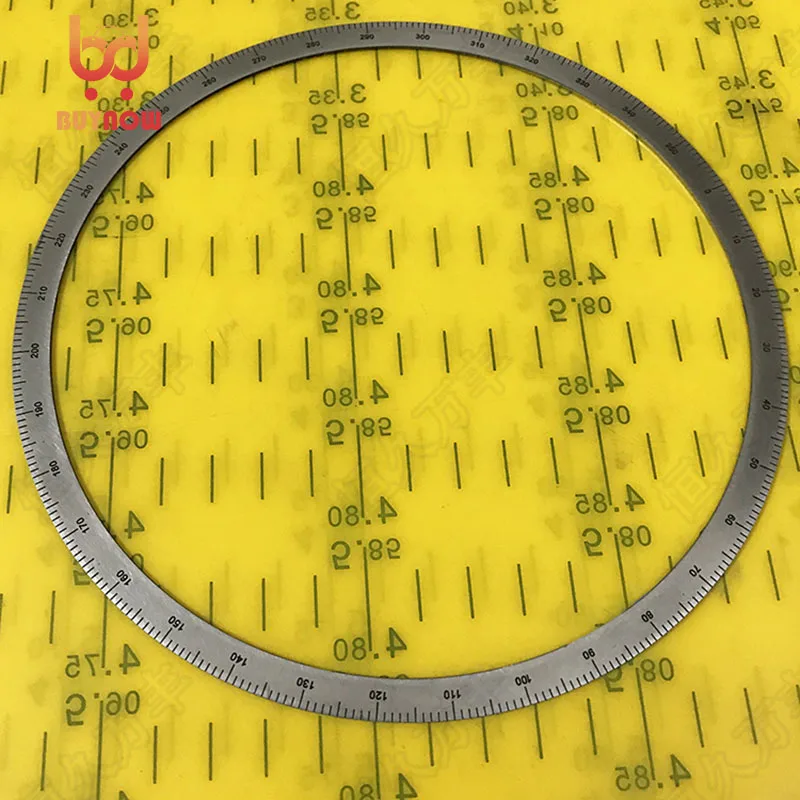 166x150x1 Dial angle measurer 360 degree dial mechanical circle Stainless steel decorative plate 5