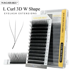 NAGARAKU 3D Flowering Bloom Eyelash Extensions - Premade Fans for Makeup, 0.07 Autofan Bundles