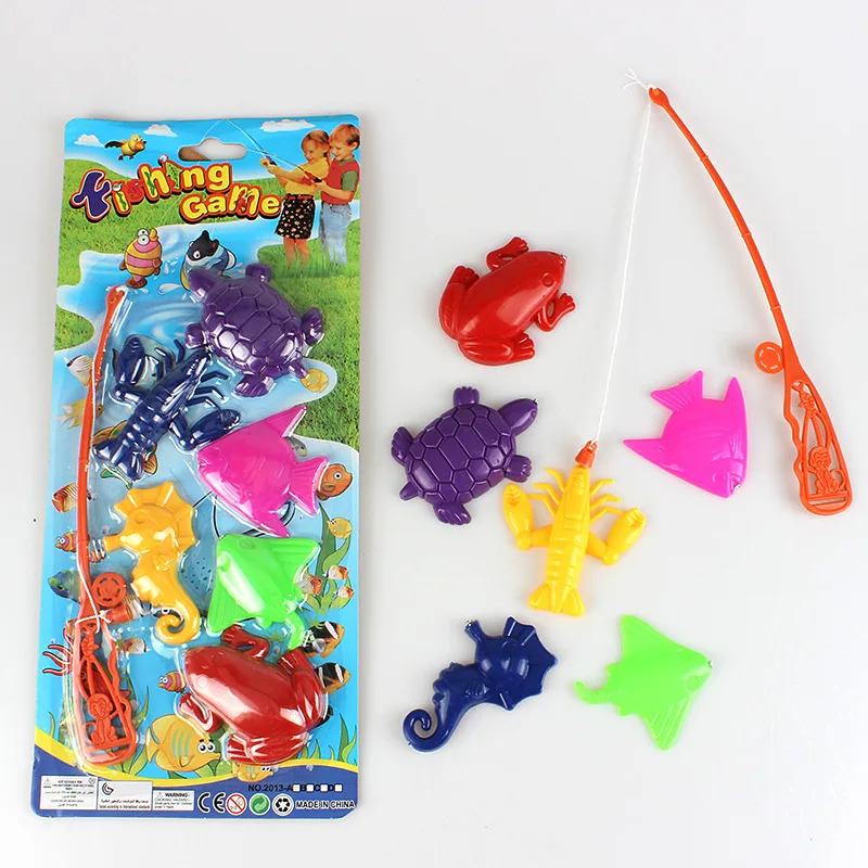 New Cartoon Children Magnetic Fishing Toy Set Outdoor Fishing Games For Children Play Water Fish Hot Gift For Boy Girl fishing toys fishing game