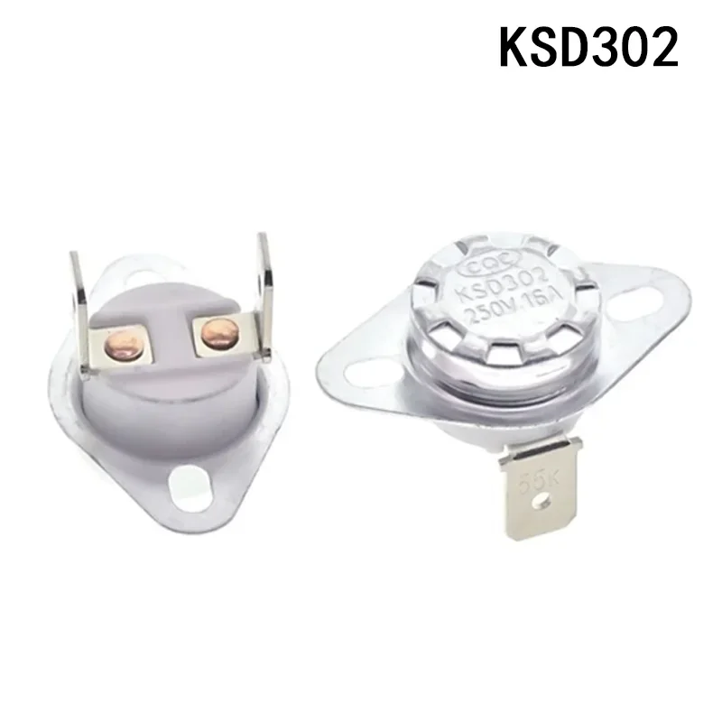 Temperature Switch Temperature Control Switch Small KSD301 302 NC NO 25 40 50 60 80-150 300C 250V/10A 16A Overheat Protector