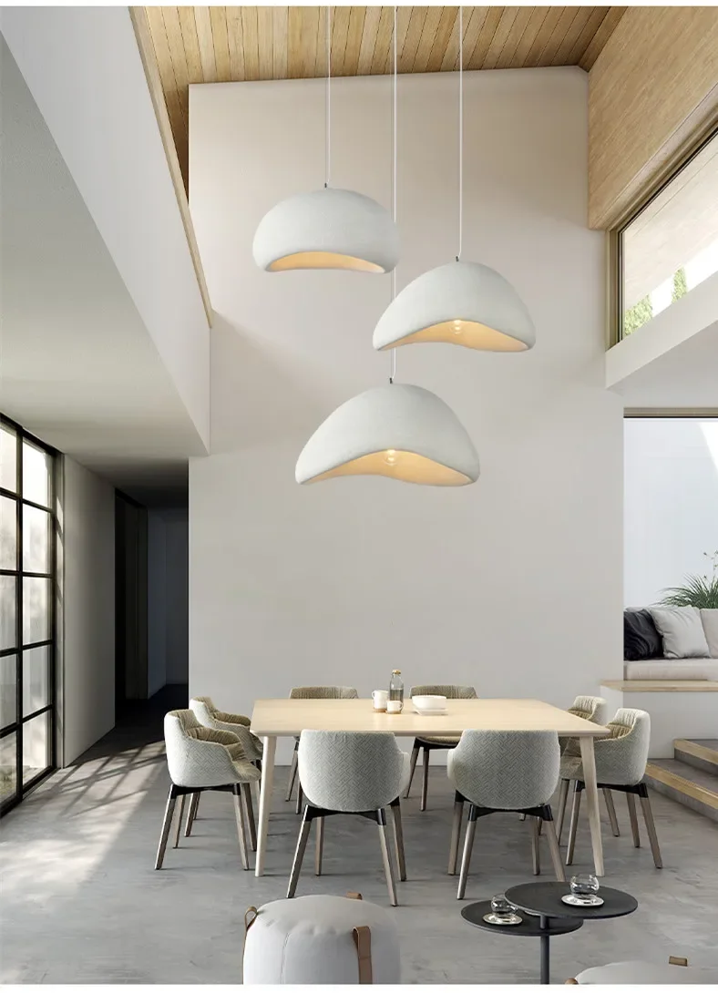 LED dining room chandelier detail