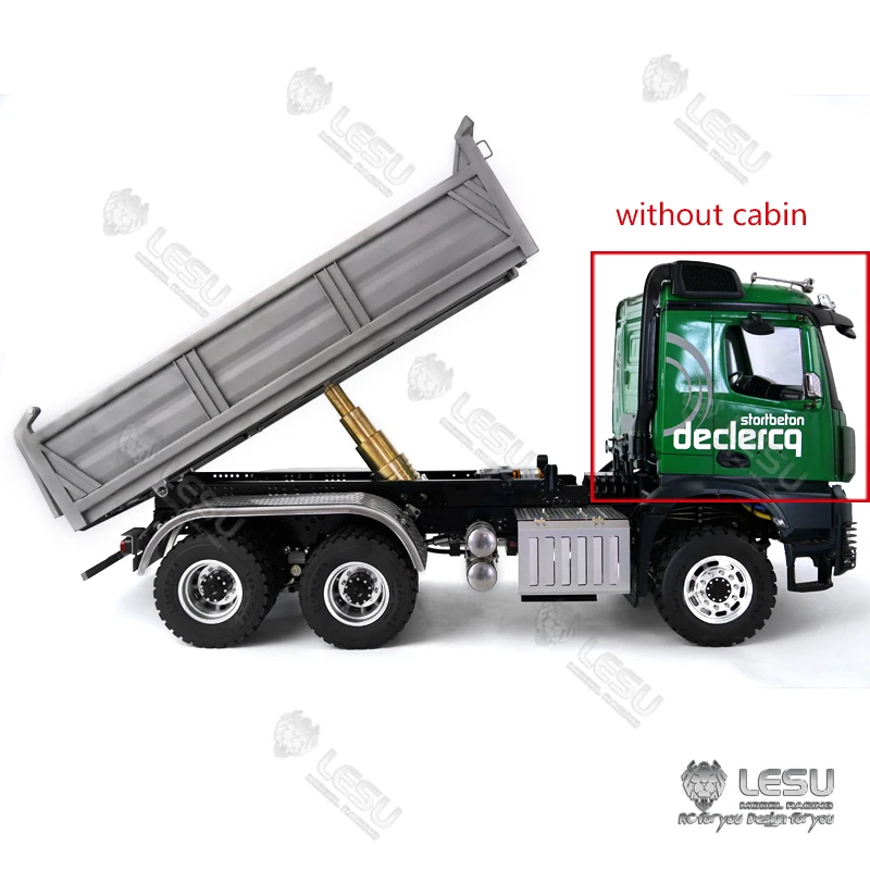 LESU 1/14 6X6 3348 Hydraulic RC Dumper Truck Motor W/O Cabin for DIY Tamiyay Remote Control Toys Car Gift Model TH15857 4
