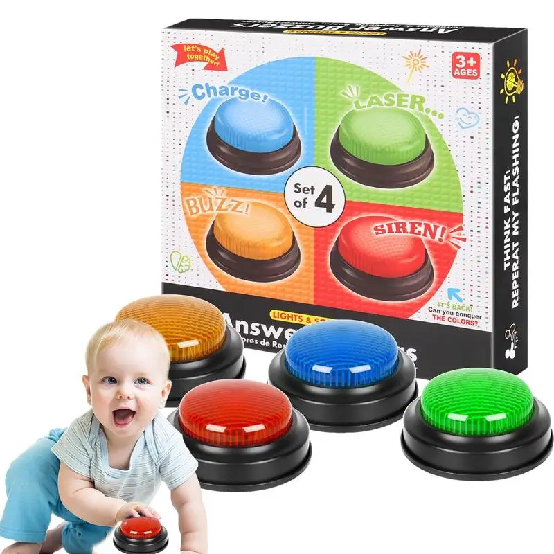 BEAN LIEVE Confezione da 6 cicalini per giochi di squadra con 2 luci e suoni diversi