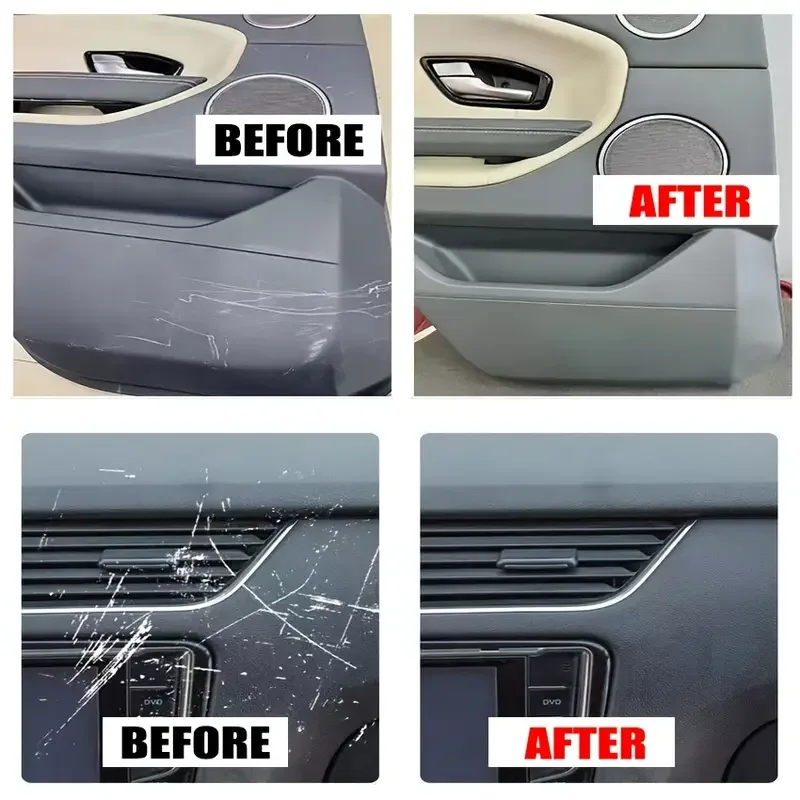 QIFENGHE Car Interior Scratch Repair Wax - Plastic Interior Renewal Coating, Car Dashboard and Panel Repair Scratch Removal Kit 5