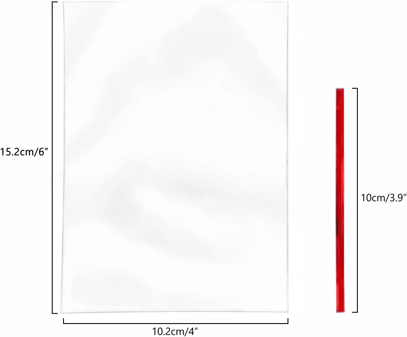 100PCS Cellophane Bags Clear Plastic Cello Bags 4x6 with 4" Twist Ties 5 Mix Colors - 1.4 mils Thick OPP Storage (4'' x 6'')
