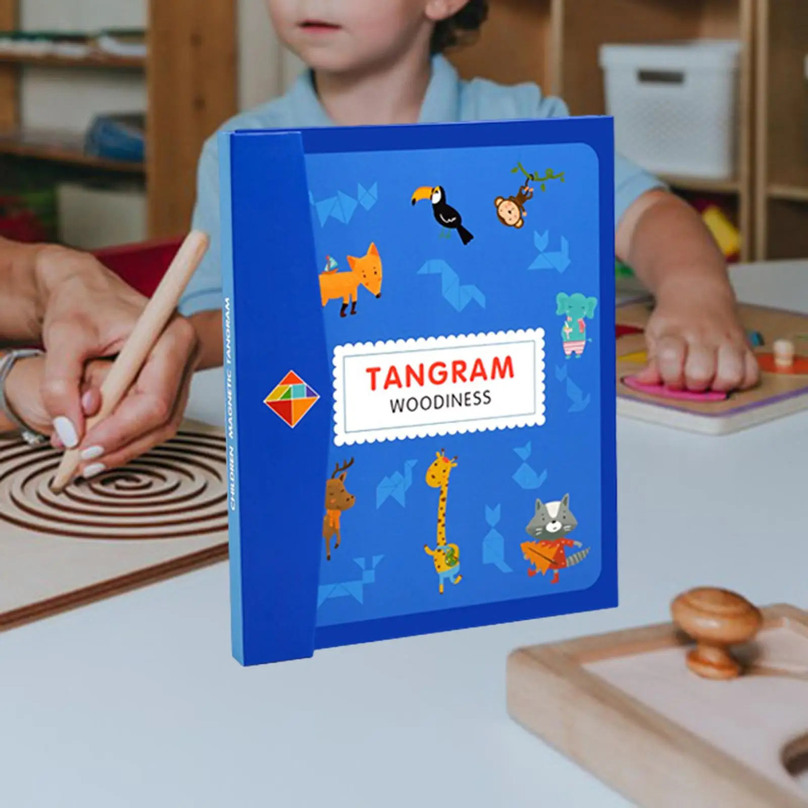 Tangram Puzzle Fun Color Perception Travel Game Shape Pattern Block for Children Kids Adults Boys Girls Preschool Birthday Gift 5