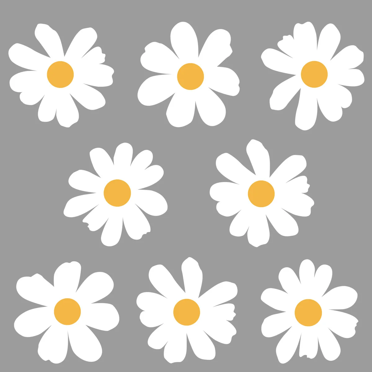 Daisy Stickers Bedroom Window Glass Wall Decoration Self-adhesive DIY