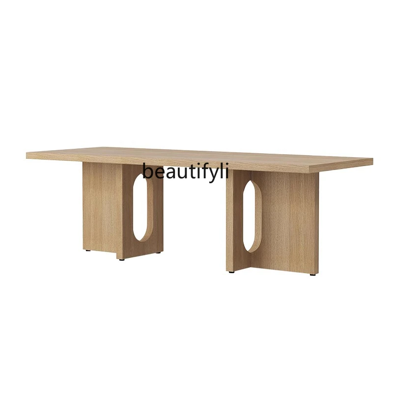 

Tea Table Marble Stone Plate Solid Wood Quiet Style Living Room Italian Minimalist Square Household Small Apartment