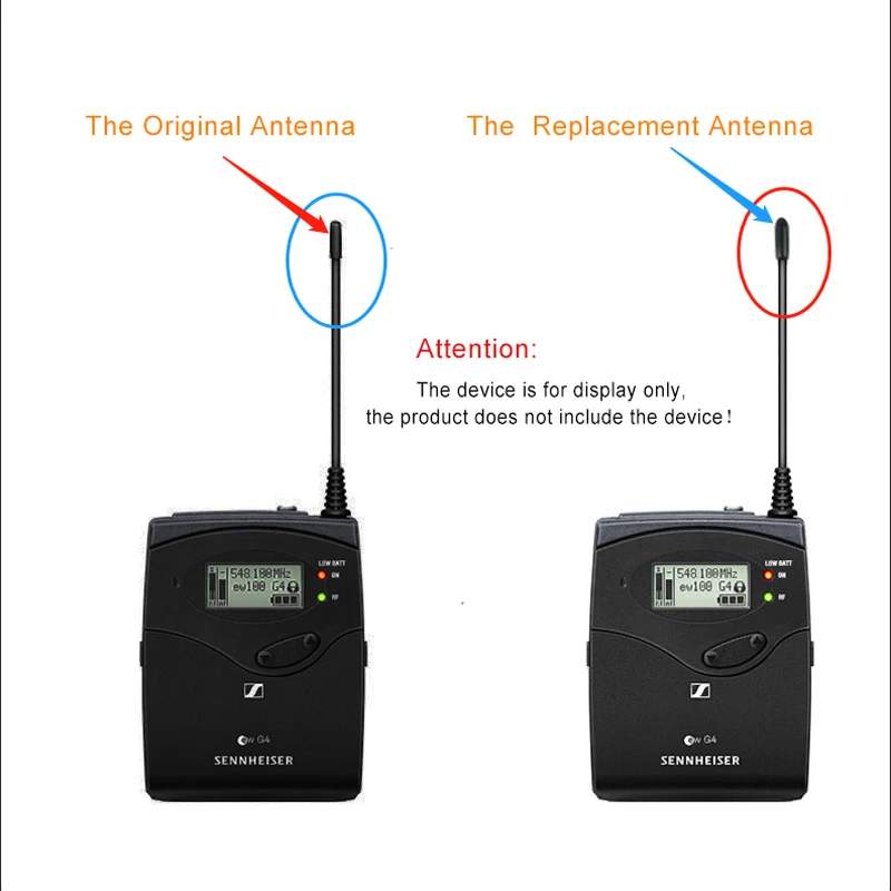Canfon Microphone Antenna Suitable for Sennheiser EW100G2/100G3 wireless Microphone Bodypack Repair Mic part Replace