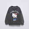 Hello Kitty Baby Girls Sweatshirt Tops Spring New Style Fashion Children's Clothes Loose Casual Hoodie Crewneck Kids Girl Tops 3