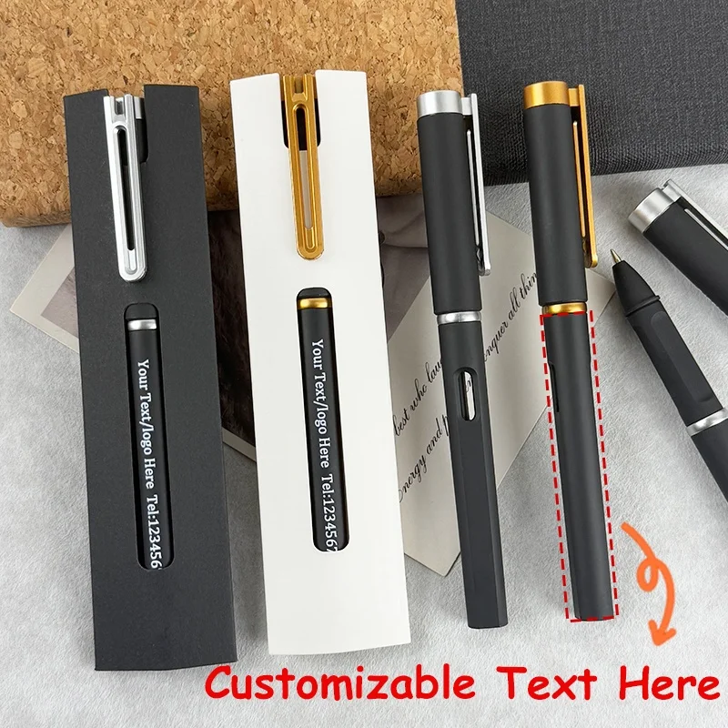 Customizable Gel Pens Set with Elegant Paper Box - Premium Office Stationery Supplies