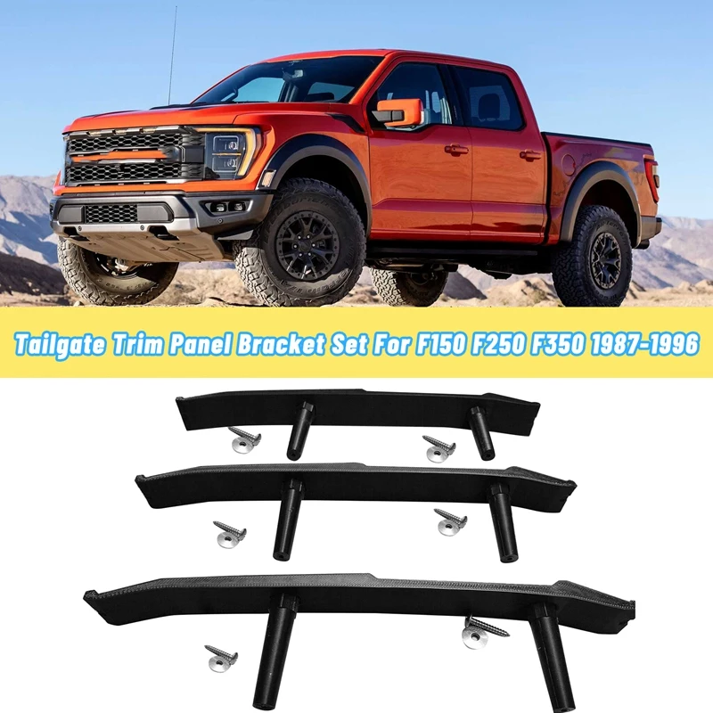 

Car Tailgate Trim Panel Bracket Set For Ford F150 F250 F350 1987-1996 E9TB-9942502