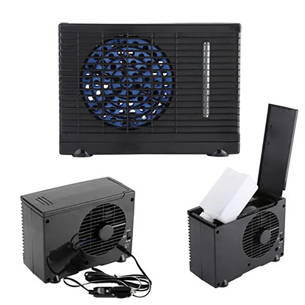1Pcs Adjustable Car Air Conditioner Cooler Cooling Fan Water Ice Evaporator 12V 60W Suitable for Most DC12V Vehicles adjustable car fan
