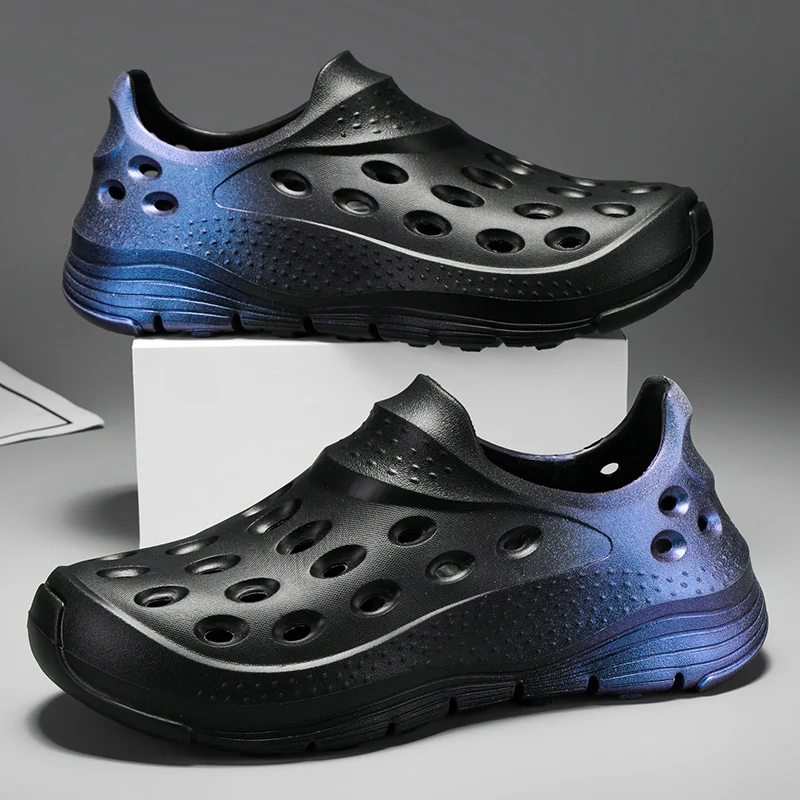 Slippers Fashionable Hole Shoes Summer Men's Popular Chameleon EVA Slippers Anti Slip Toe Capped Comfortable To Step On