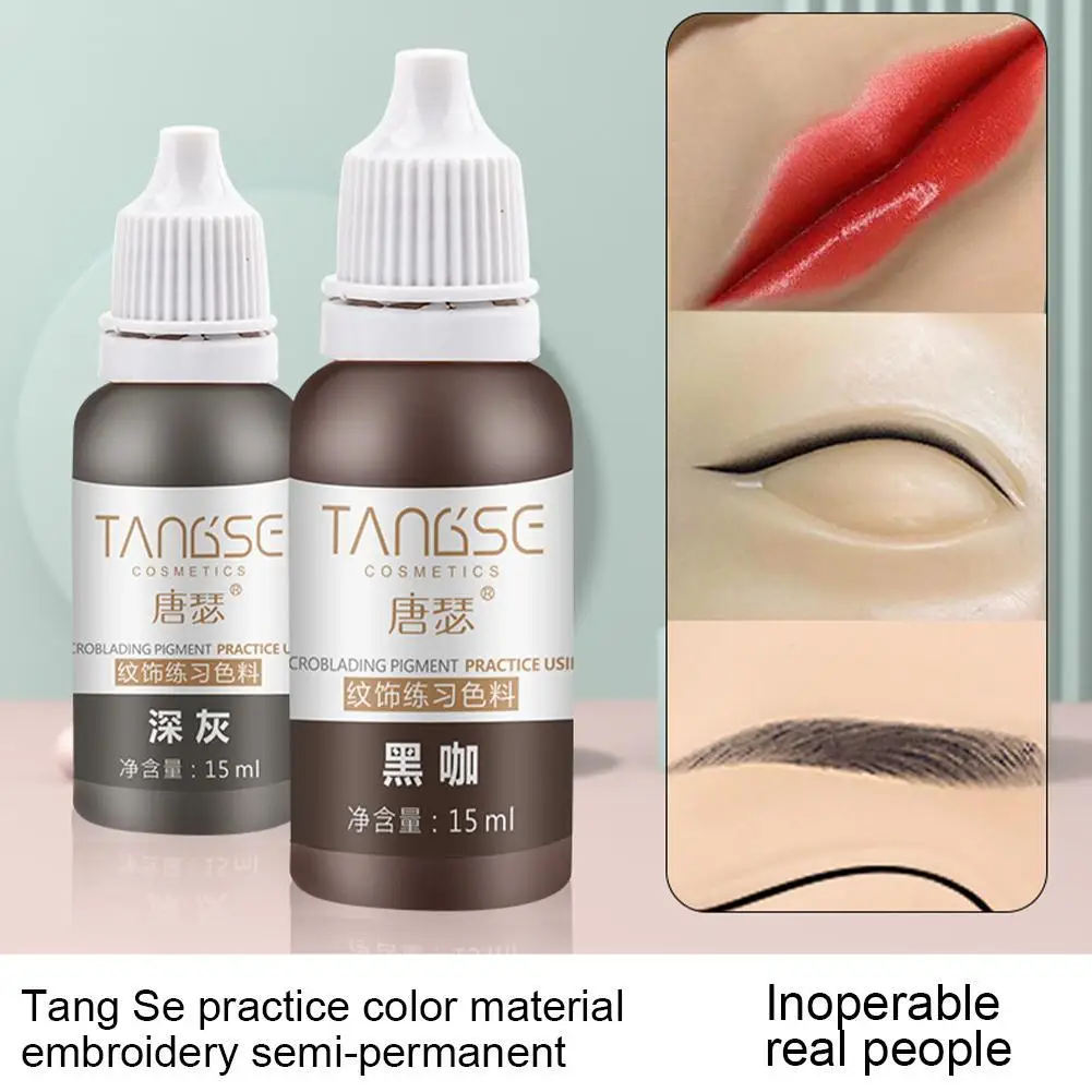 

Practice Tattoo Ink Set Permanent Makeup Eyebrow Lips Eye Line Tattoo For Body Beauty Tattoo Art Supplies Color Pigment set