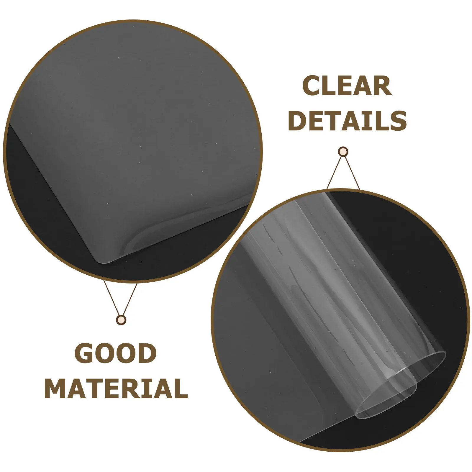 투명 테이블 보호대 투명 책상 패드 필기용 책상 매트 키보드 매트 직사각형 테이블 커버 가정용 주방 사무실용