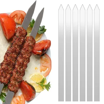 2cm X 40/50cm Flat Barbecue Kebab Skewers Grilling Skewer for Shish Kabab Turkish Grills Kebab Grilling Koubideh Brazilian-Style